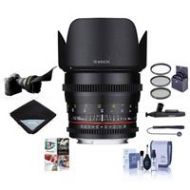 Adorama Rokinon 50mm T1.5 Cine DS Lens for Sony E Mount With Free PC Accessory Bundle DS50M-NEX A