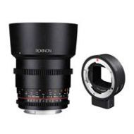 Adorama Rokinon 85mm T1.5 Cine DS Aspherical Lens for Canon EF Mount W/Sigma MC-21 Mount DS85M-C SS