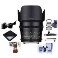 Adorama Rokinon 50mm T1.5 Cine DS Lens for Sony E Mount With Free Mac Accessory Bundle DS50M-NEX AM