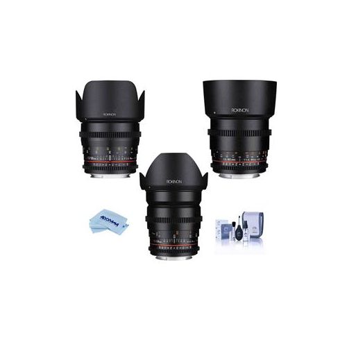  Adorama Rokinon 24mm T1.5 Cine DS/50mm T1.5 Cine DS/85mm T1.5 Cine Lenses Sony E-Mount DS24M-NEX 50 85