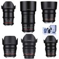 Adorama Rokinon Cine DS Lens Bundle for Micro 4/3 16mm/24mm/35mm/50mm/85mm/135mm lenses DS24M-MFT J