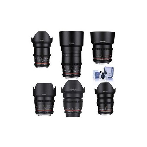  Adorama Rokinon Cine DS Lens Bundle for Micro 4/3 16mm/24mm/35mm/50mm/85mm/135mm lenses DS24M-MFT J