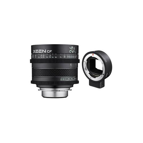  Adorama Rokinon Xeen 24mm T1.5 CF Cine Lens for Canon EF-Mount W/Sigma MC-21 Mount Conv CFX24-C S