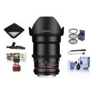 Adorama Rokinon 35mm T1.5 Cine VDSLR Wide-Angle Lens Sony E Mount W/Free Mac ACC Bundle DS35M-NEX M