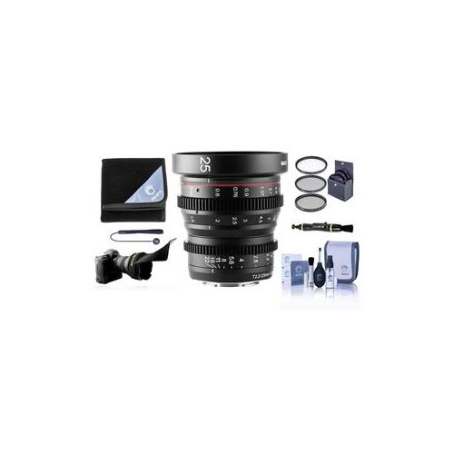  Adorama Meike 25mm T2.2 Manual Focus Cinema Lens For Sony E-Mount With Free Accesory KIT 20660008 A