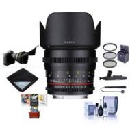 Adorama Rokinon 50mm T1.5 Cine DS Lens for Canon EF Mount With Free Mac Accessory Bundle DS50M-C AM