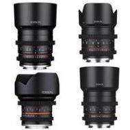 Adorama Rokinon Fuji X Mount Lens Bndle Includes 12mm T2.2/21mm T1.5/32mm T1.3/50mm T1.3 CV12M-FX 21 35 50