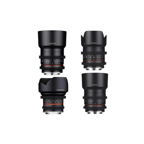  Adorama Rokinon Fuji X Mount Lens Bndle Includes 12mm T2.2/21mm T1.5/32mm T1.3/50mm T1.3 CV12M-FX 21 35 50