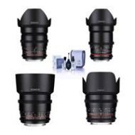 Adorama Rokinon Cine DS Lens Bundle for Sony E-Mount 24mm/35mm/50mm/85mm T1.5 lenses D4M-NEX A