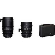 Adorama Sigma 18-35mm T2 & 50-100mm Cine High-Speed Zoom Lenses for PL Mount with Case WZQ968