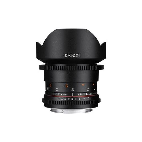  Adorama Rokinon 14mm T3.1 Cine DS ED AS IF UMC Lens for Micro Four Thirds DS14M-MFT