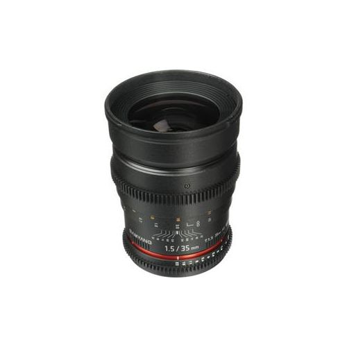  Adorama Samyang 35mm T1.5 Cine Lens for Canon EOS Video DSLR Cameras SYCV35-C