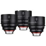 Adorama Rokinon Xeen 3 Lens Bundle 24 T1.5 Cine, 50 T1.5, 85 T1.5 for Sony E Mount XN24-NEX KIT