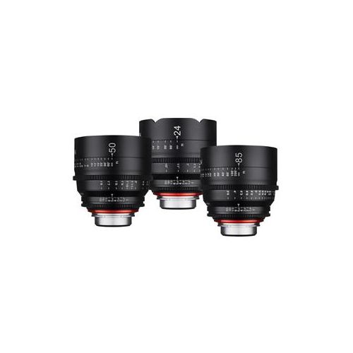  Adorama Rokinon Xeen 3 Lens Bundle 24 T1.5 Cine, 50 T1.5, 85 T1.5 for Sony E Mount XN24-NEX KIT