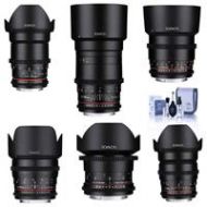 Adorama Rokinon Cine DS Lens Bundle for Canon EF 14mm/24mm/35mm/50mm/85mm/135mm lenses DS24M-C D