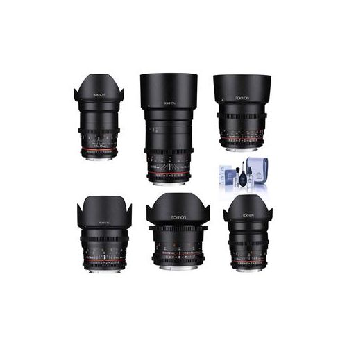  Adorama Rokinon Cine DS Lens Bundle for Canon EF 14mm/24mm/35mm/50mm/85mm/135mm lenses DS24M-C D