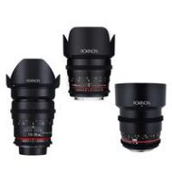 Adorama Rokinon Cine DS Portrait Lens Bundle 35mm T1.5, 50mm T1.5, 85mm T1.5 For Nikon DS-PB NK