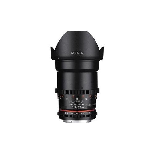  Adorama Rokinon 35mm T1.5 Cine VDSLR Wide-Angle Lens for Micro Four Thirds Mount DS35M-MFT