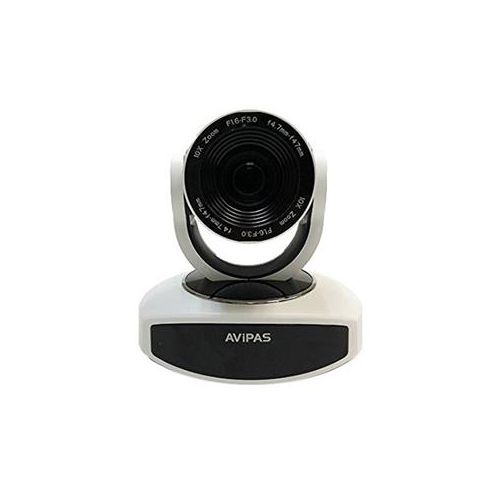  Adorama AViPAS 10x FHD 3G-SDI PTZ Compact Camera w/IP Live Streaming, White AV-1080 W