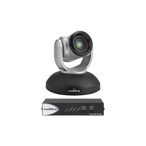  Adorama Vaddio RoboSHOT 20 UHD PTZ Camera with OneLINK Bridge Receiver (Silver/Black) 999-9950-200