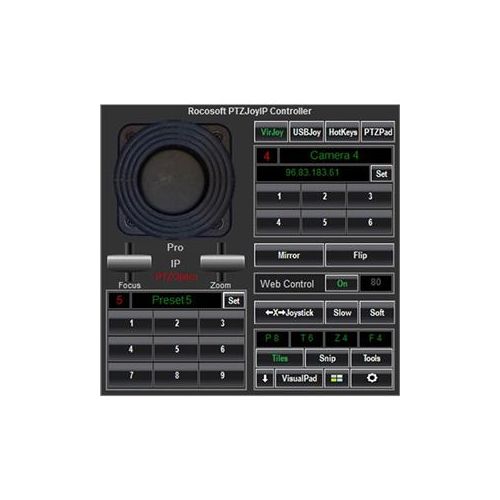  Adorama PTZOptics Rocosoft PTZJoy IP Pro Camera Controller Software for Live Production PTZJOY-IP-PRO-LP