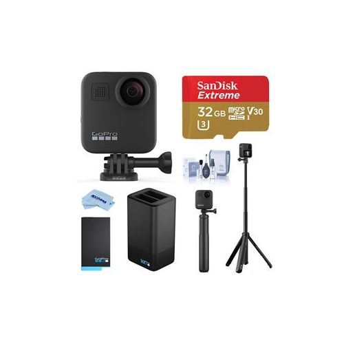  Adorama GoPro MAX 360 Action Camera With Pro Complete Accessory Kit CHDHZ-201 G