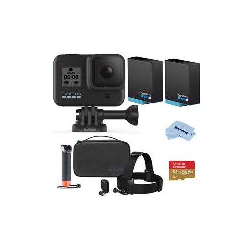  Adorama GoPro HERO8 Black - Bundle With Floating Grip and HD Mount And Case Kit CHDHX-801 H