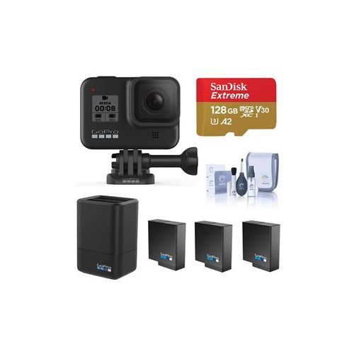  GoPro HERO8 Black Deluxe Kit (Dual Charger) CHDHX-801 F AM - Adorama