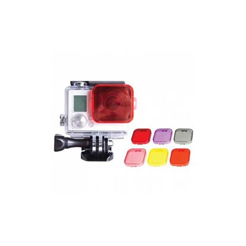  Adorama Vivitar Color Correction Filter Kit for GoPro 3/3+/4 Action Camera, 6 Pieces VIV-FKWP-816