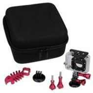Adorama Fotodiox GoTough CamCase Double Kit for 2x GoPro Cameras, Red GT-KITX2-RED
