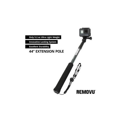  Adorama REMOVU Lightweight Aluminum Pole for GoPro Camera, 3.6 (110cm) RM-P110