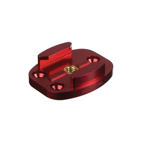  Adorama Fotodiox GoTough Quick Release Mount with Screw Holes for GoPro Camera, Red GT-QRHOLES-RD