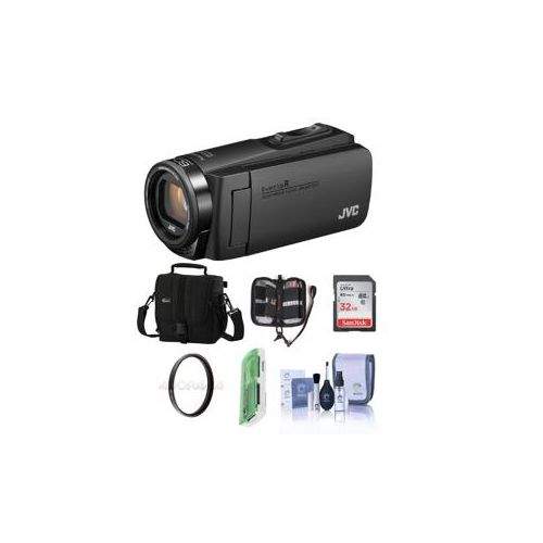  Adorama JVC GZ-R560BUS EverioR Quad-Proof HD Camcorder Black with Free Accessory Bundle GZ-R560BUS A