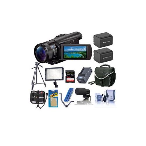  Adorama Sony FDR-AX100 4K Ultra HD Camcorder with Premium Accessory Bundle FDR-AX100/B B