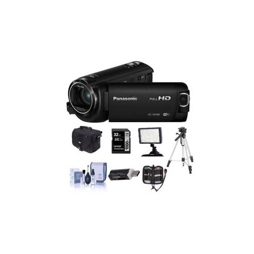  Adorama Panasonic HC-W580K Full HD Camcorder w/Twin Camera w/Premium Accessory Bundle HC-W580K B