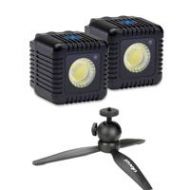 Adorama Lume Cube 1500 Lumen Dimmable Light, 2-Pack, Black W/Ulanzi MT-03 Desktop Tripod LC-22B T