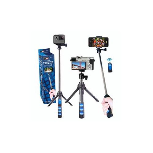  Adorama Vidpro 2-in-1 Mini Tripod & Selfie Stick with Bluetooth Remote Control MP-15