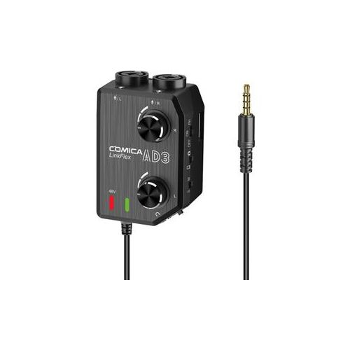  Adorama Comica LINKFLEX AD3 Dual-Channel Audio Mixer for Camera and Smartphone LINKFLEX-AD3