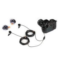 Adorama Comica CVM-D02B Dual-Head Omnidirectional Condenser Lavalier Microphone CVM-D02B