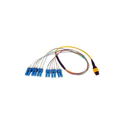  Adorama Camplex 18 MTP Elite APC Male to 12 LC UPC Internal Singlemode Cable, Yellow CMX-MTPSMLC