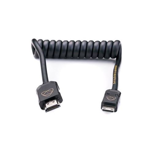  Adorama Atomos HDMI Full to HDMI Mini Coiled Cable, 30cm/12 Coiled (60cm/24 Extended) ATOM4K60C3