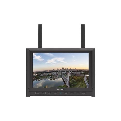  Adorama Lilliput 339/DW 7 Wireless FPV LED Monitor with Dual 5.8 GHz Receivers, Black 339/DW