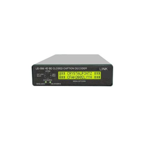  Adorama Link ELectronics LEI-599 SD/HD SDI Closed Caption Decoder LEI-599