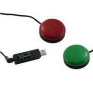 Adorama X-Keys USB Three-Switch Interface with Red and Green Orby Switches XK-1304-OGR-BU