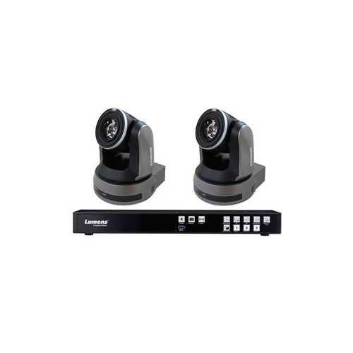  Adorama Lumens Media Processor LC200 CaptureVision, 2x VC-A61P 4K UHD PTZ Camera, Black LC200BUNDLE61PB