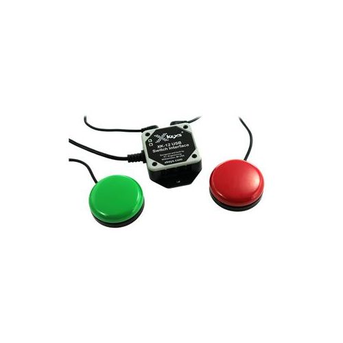  Adorama X-Keys USB Twelve-Switch Interface with Red and Green Orby Switches XK-12SWIORB-BU