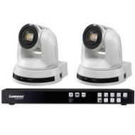 Adorama Lumens Media Processor LC200 CaptureVision, 2x VC-A61P 4K UHD PTZ Camera, White LC200BUNDLE61PW