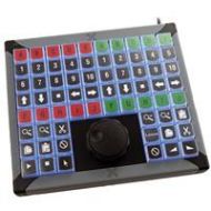 Adorama X-Keys XK-68 Jog and Shuttle Controller with 68 Keys, Red and Blue Backlighting XK-0990-UBG68-R