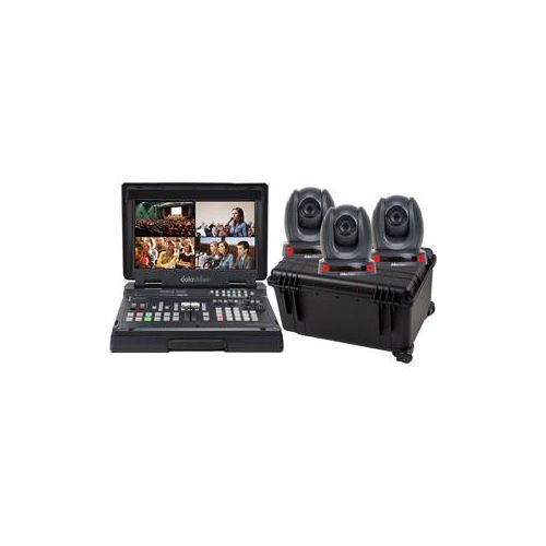  Adorama Datavideo HS-1500T Mobile Studio Kit, Includes HS-1500T, 3x PTC-140T & HC-800 HS-1500T-3C140TC