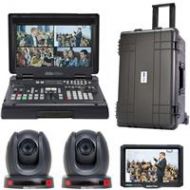 Adorama Datavideo HS-1600T Video Streaming Studio Kit, 2x PTC-140T Camera with Case HS-1600T-2C140TCM